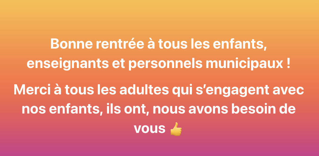 Bonne rentrée !