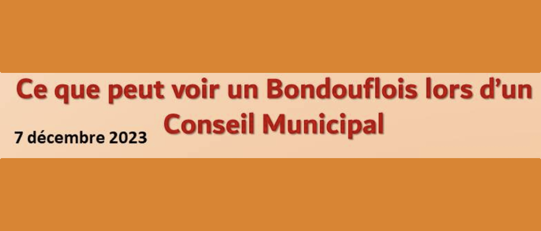 Conseil municipal du 7 décembre - Un Maire tellement seul qu'il s'entoure de "traîtres"